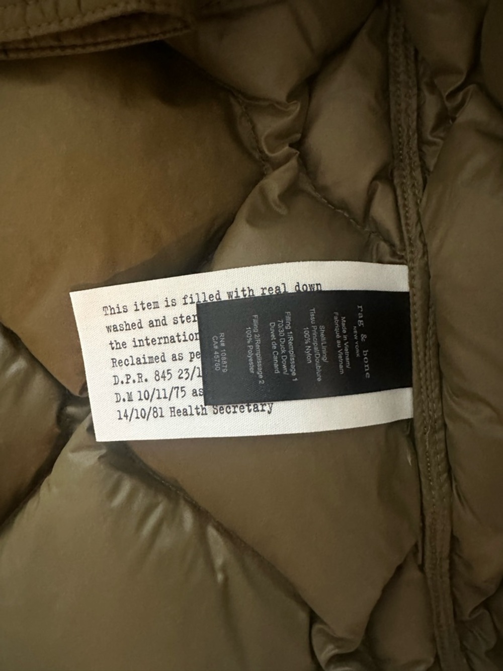 rag & bone Rudy Liner Down Quilted Jacket - Picture 6 of 9